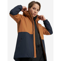 Куртка OUTVENTURE Travel Boys Padded Jacket, размер 158/164, коричневый/синий