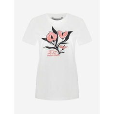 Футболка OUTVENTURE Essential Travel Womens SS Cotton T-shirt 3, размер 44, белый