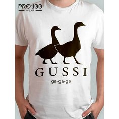 Футболка, размер 50, белый Pro100wear