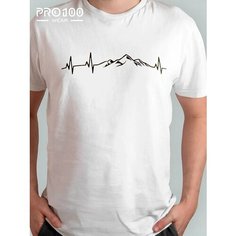 Футболка, размер 50, горы Pro100wear