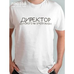 Футболка, размер 52, белый Pro100wear