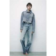 Джинсы Zara, размер 36, blue / black denim
