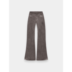 Джинсы буткат Rick Owens Bias Bootcut, размер 25, бежевый, серый