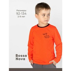 Лонгслив Bossa Nova, размер р.116, оранжевый/черный