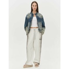 Куртка NAIPACHE Cafe racer jacket denim U, размер L, синий