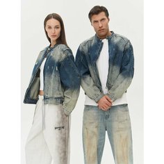 Куртка NAIPACHE Cafe racer jacket denim U, размер M, синий