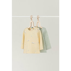 Распашонка crockid К 301944-2уп/маленькие овечки,поле с ромашками, комплект из 5 шт., размер 48/74, желтый, зеленый