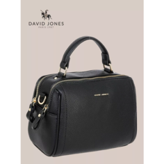 Сумка кросс-боди DAVID JONES, фактура зернистая, черный