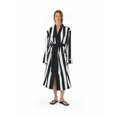 Халат MORФEUS, размер OVERSIZE SMALL, черно-белый