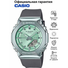 Наручные часы CASIO G-Shock, зеленый, серый, серебряный