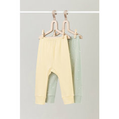 Брюки crockid К 4718-2уп/поле с ромашками,солнечный свет, комплект из 2 шт., размер 44/68, желтый, зеленый