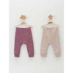 Брюки crockid К 4718-2уп/пикник на полянке, комплект из 2 шт., размер 52/80, розовый, бежевый