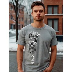 Футболка, размер 2XL, серый V Lider