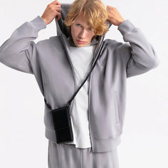 Худи STREET BEAT Hoodie Full Zip Fleece, размер S, , серый меланж