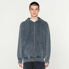 Худи STREET BEAT Hoodie Washed Full Zip French Terry, размер S, , серо-голубой