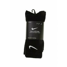 Носки NIKE Everyday Lightweight Crew, комплект, 3 пары, размер 38-42, черный