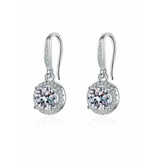 Серьги, фианит, белый, серый be Self True Jewel