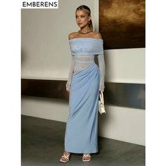 Платье EMBERENS Весна-лето 2025, размер S, голубой