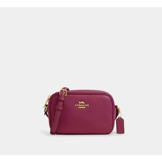 Сумка кросс-боди Coach, фактура гладкая, розовый