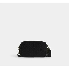 Сумка кросс-боди Coach, фактура зернистая, черный