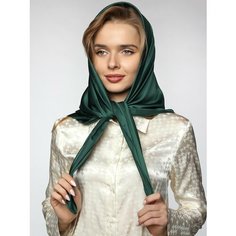 Платок CHALE для женщин,90х90 см, зелeный