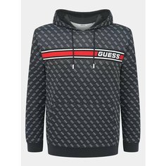 Худи GUESS, размер XL, , черный