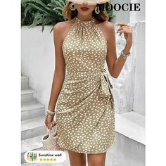 Платье MOOCIE Весна-лето 2024, размер S, хаки