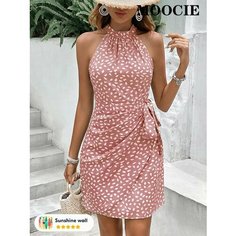 Платье MOOCIE Весна-лето 2024, размер S, розовый