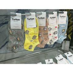 Носки Turkan 9, комплект, 80 den, 5 пар, размер 36-41, мультиколор