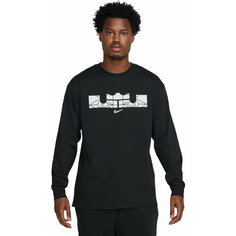 Лонгслив спортивный NIKE LeBron Max90 Long-Sleeve Basketball T-Shirt, размер S, , черный