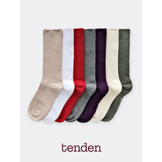 Носки TENDEN, комплект, 7 пар, размер 36-39, микс