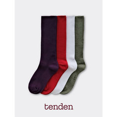 Носки TENDEN, комплект, 4 пары, размер 36-39, цветной