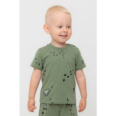 Футболка crockid КР 302699/папоротник,следы динозавра к538, размер 52/86, зеленый