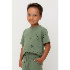 Футболка crockid КР 302699-1/папоротник,следы динозавра к540, размер 68/134, зеленый