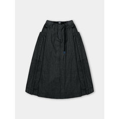 Юбка ANGLAN Belt Bloom Denim, размер One size, black