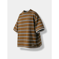 Футболка ANGLAN Stripe Layering, размер One size, brown