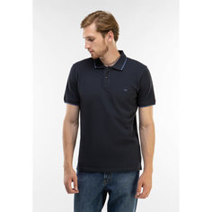 Поло Carrera Jeans Cotton Piquet Polo Shirt With Contrasting Tipping, размер M, cиний