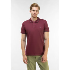 Поло Carrera Jeans Cotton Piquet Polo Shirt With Contrasting Tipping, размер M, бордовый