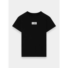 Футболка MM6 Numeric Logo Tag, размер XXS, black