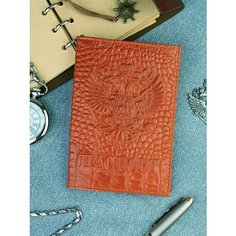 Обложка для паспорта LeatherStyle, рыжий