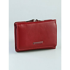 Кошелек LeatherStyle, фактура гладкая, burgundy