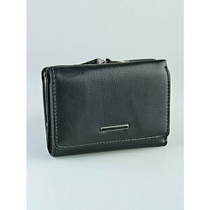 Кошелек LeatherStyle, фактура гладкая, black