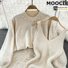 Платье MOOCIE Осень-зима 2024, размер One Size, абрикосовый