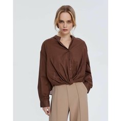 Рубашка Gloria Jeans, размер XS (38-40), коричневый