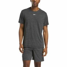 Футболка спортивная Reebok Id Train Melange Tech Tee, размер S INT, черный
