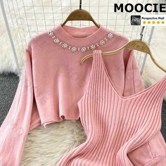 Платье MOOCIE Осень-зима 2024, размер One Size, розовый