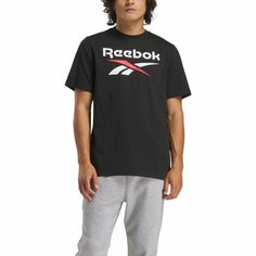 Футболка спортивная Reebok Identity Big Logo Tee, размер XXL INT, черный/белый/красный