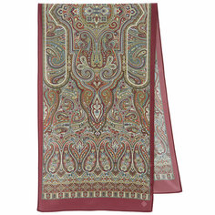 Шарф Павловопосадская платочная мануфактура для женщин,150х43 см, one size, бордовый