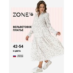 Платье ZONE16 Осень-зима 2024, размер 54, белый