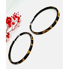 Серьги конго, черный, коричневый Ac Fox